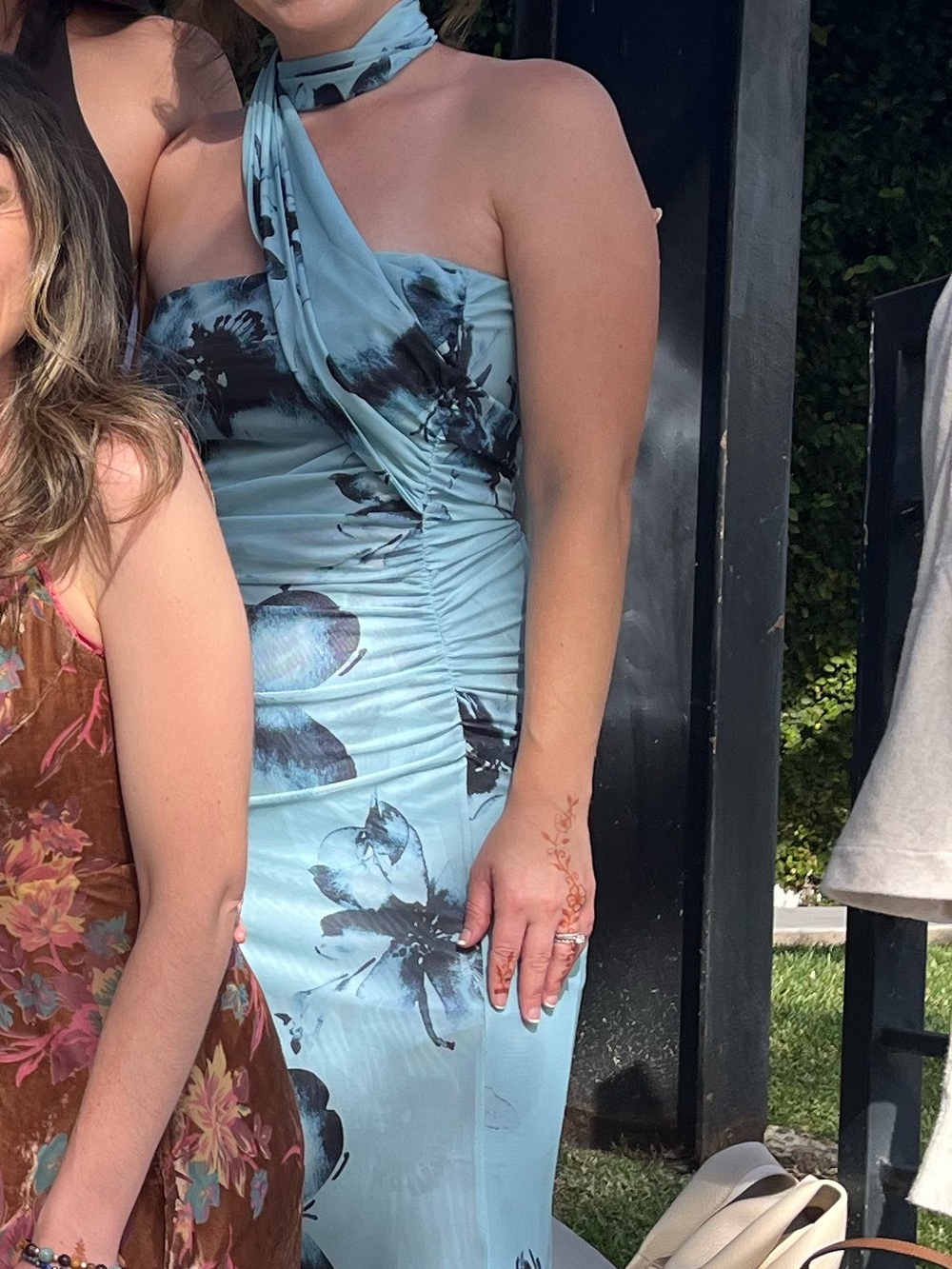 Peppermayo Light Blue Floral Maxi Dress with Navy Prints - Picture 7 of 7